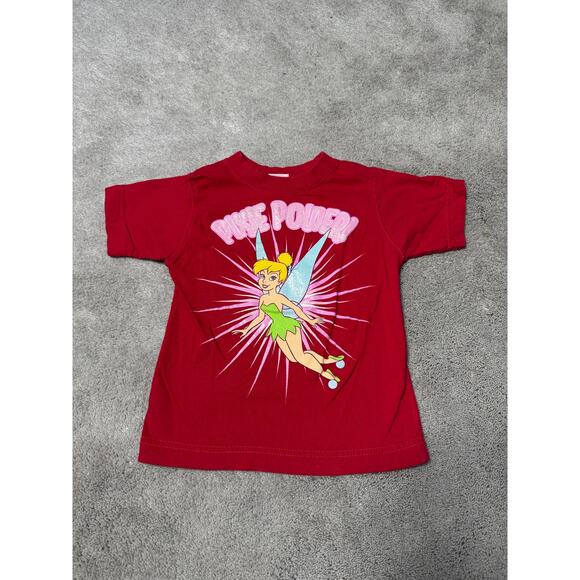 Disney Other - Vintage Disney Princess 2T Red T Shirt Girls Tinker Bell Pixie Power